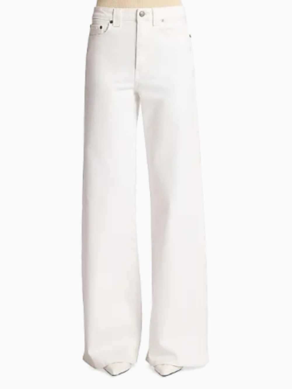 Khaite  Dane Wide Leg Jean  White. Size 27